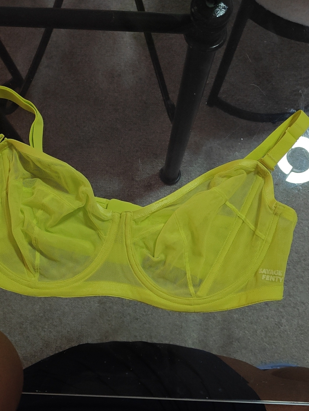 Savage X Fenty Neon Yellow Sheer Strapless